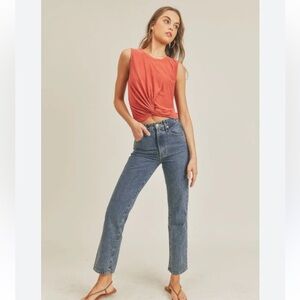 Lush | Knotted Modal Tank Spice Top | Small